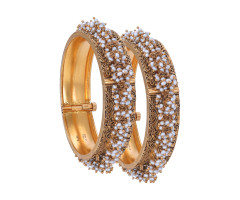 Temple Jewellery Gold Bangle -107A87595
