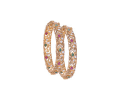 Cz Jewellery Gold Bangle -107A91540
