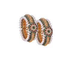 Kundan Gold Bangle -107A94494
