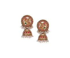Stone Set Temple Jewellery  Gold Ear Wear -108A161168
