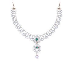 Traditional Indian Diamond Necklace -137A46027
