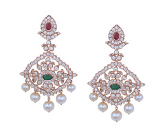 South Indian Traditional Diamond Ear Wear -IH2361639
