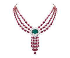 Fancy/clolour Stone
 Diamond Necklace -IH24011243A01
