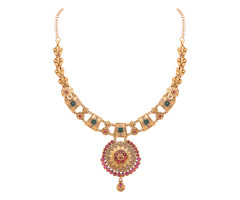 Temple Jewellery Gold Necklace -JJ2342310
