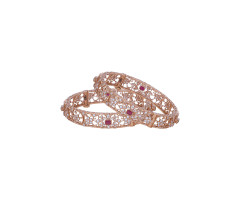 Premium Cz Gold Bangle -JJ2346282
