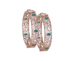 Premium Cz Gold Bangle -JJ2346284
