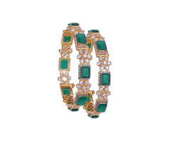 Traditional Cz Jewellery Gold Bangle -JJ2347791

