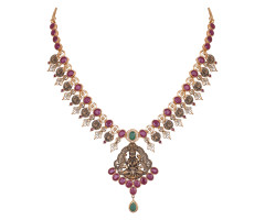 Stone Studded Precious Necklace -JJ23513725
