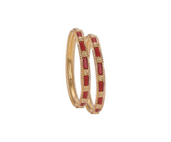 Classic Traditional Gold Bangle -JJ2362207
