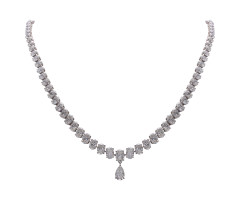 Single Line Solitaire Necklace -JJ24075814A01
