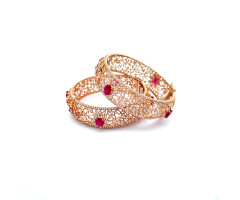 South Indian Traditional Diamond Bangle -JJ25043857
