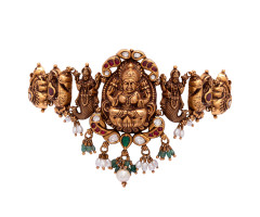 Stone Set Temple Jewellery  Gold Armbelt -JJ25061017
