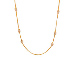 Cz Jewellery Gold Chain -JJ25070877
