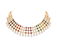 Navarathna Gold Necklace -JJ25071386
